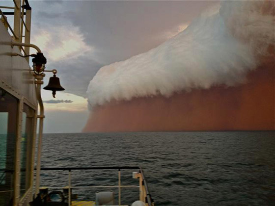 صور مذهلة لرياح رملية قوية تشبه تسونامي في استراليا