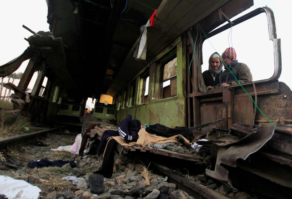صور حادث قطار حادثة قطار البدرشين في مصر‏ 15/1/2013