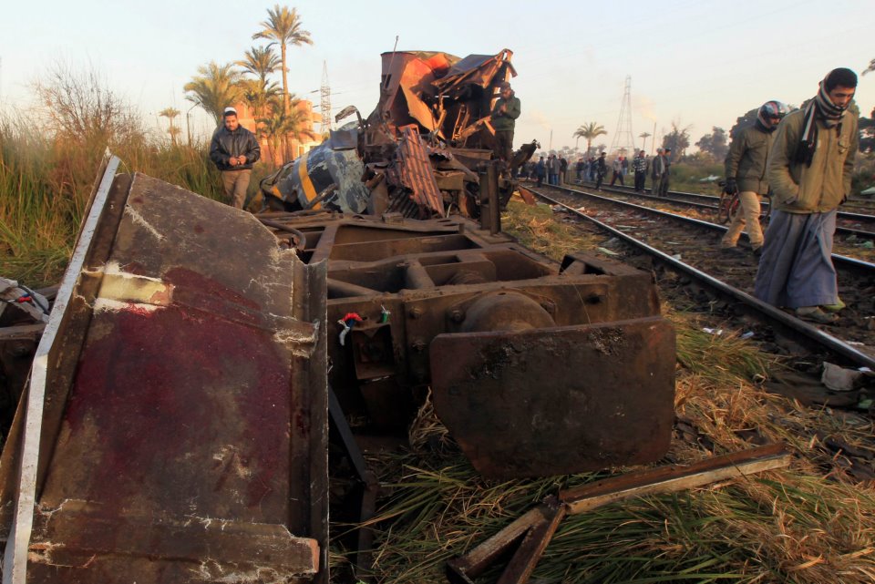 صور حادث قطار حادثة قطار البدرشين في مصر‏ 15/1/2013