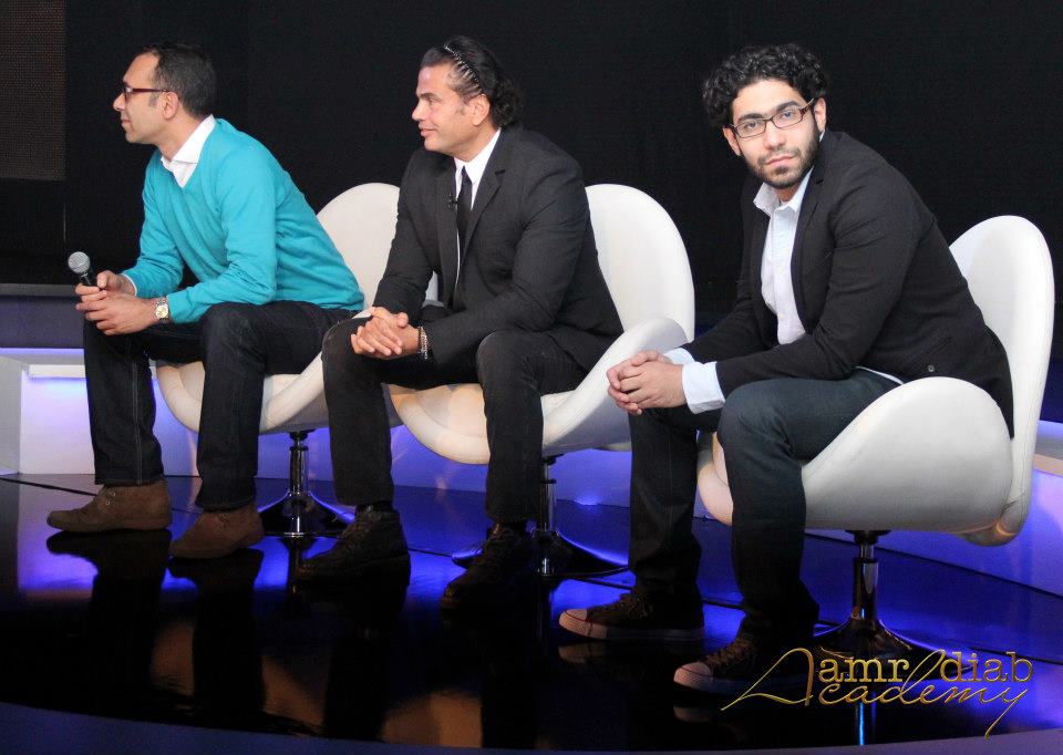 صور عمرو دياب في المؤتمر الصحفي للاعلان عن الفائزين في الاكاديمية - صور عمرو دياب 2013