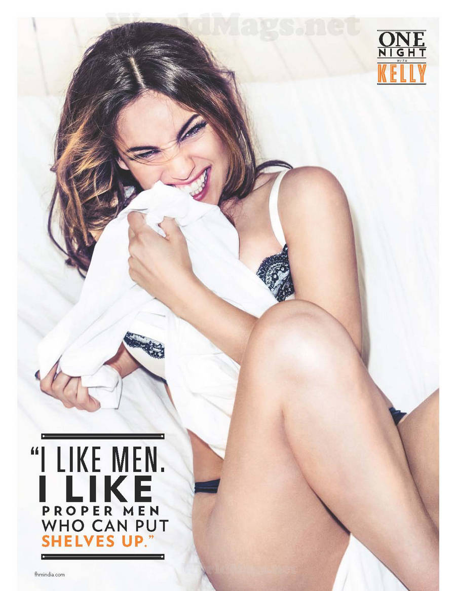 صور كيلي بروك على غلاف مجلة FHM الهندية - Kelly Brook FHM India October 2013