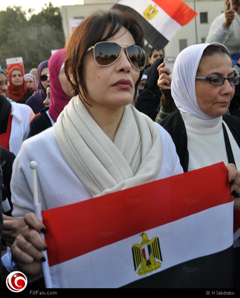 صور شيريهان في ميدان التحرير في عيد ثورة يناير 2013
