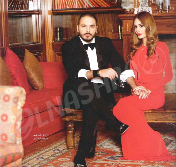 صور رامي عياش مع خطيبته داليدا على غلاف مجلة غالا 2013