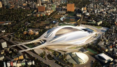 صور ملعب اوليمبياد اليابان 2020 ، ملعب ياباني بتصميم عربي