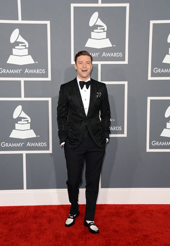 صور جاستين تيمبرليك فى حفل توزيع جوائز Grammy Awards 2013