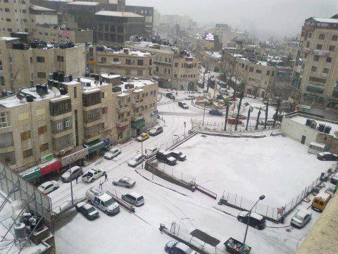 صور الثلوج في رام الله في فلسطين الاربعاء 9 src=