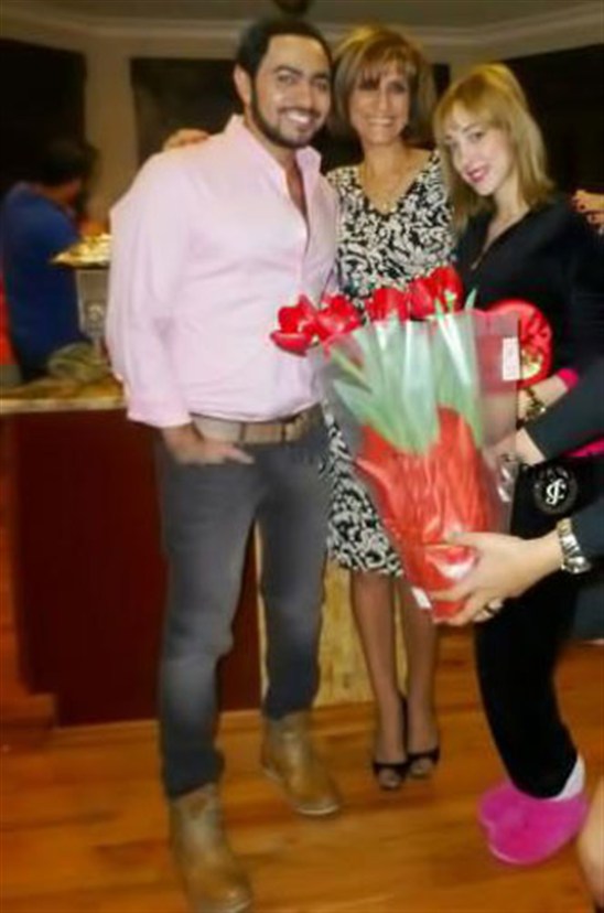 صور خاصة لتامر حسني وبسمة بوسيل يحتفلان في عيد الحب 2013