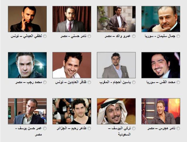 بالصور نجوم العرب يتنافسون على لقب الدنجوان 2013