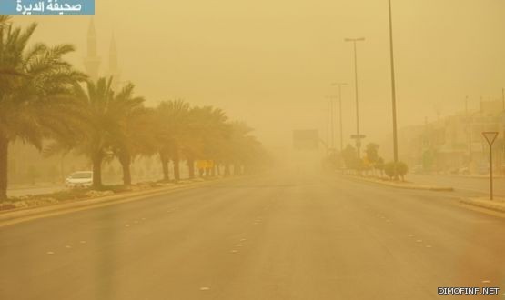 صور غبار الرياض اليوم 5-3-2013 , حالة الطقس في الرياض 5-3-2013