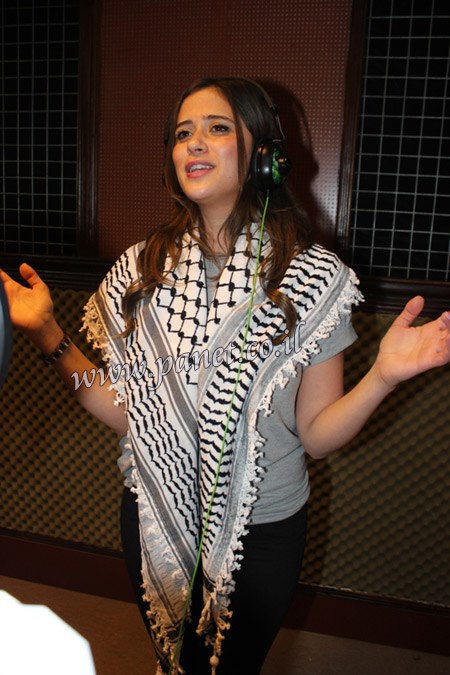 صور ليان بزلميط من كواليس اغنية بحبك يا فلسطين , صور ليان بزلميط  2014