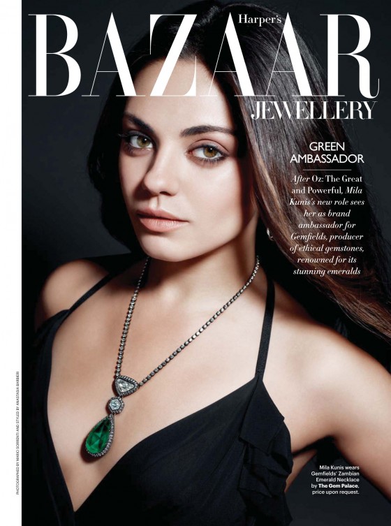 صور ميلا كونيس على غلاف مجلة هاربرز بازار 2013