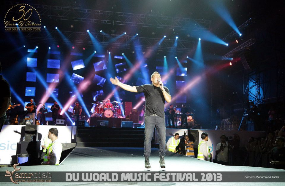 صور عمرو دياب في du World Music Festival 2013
