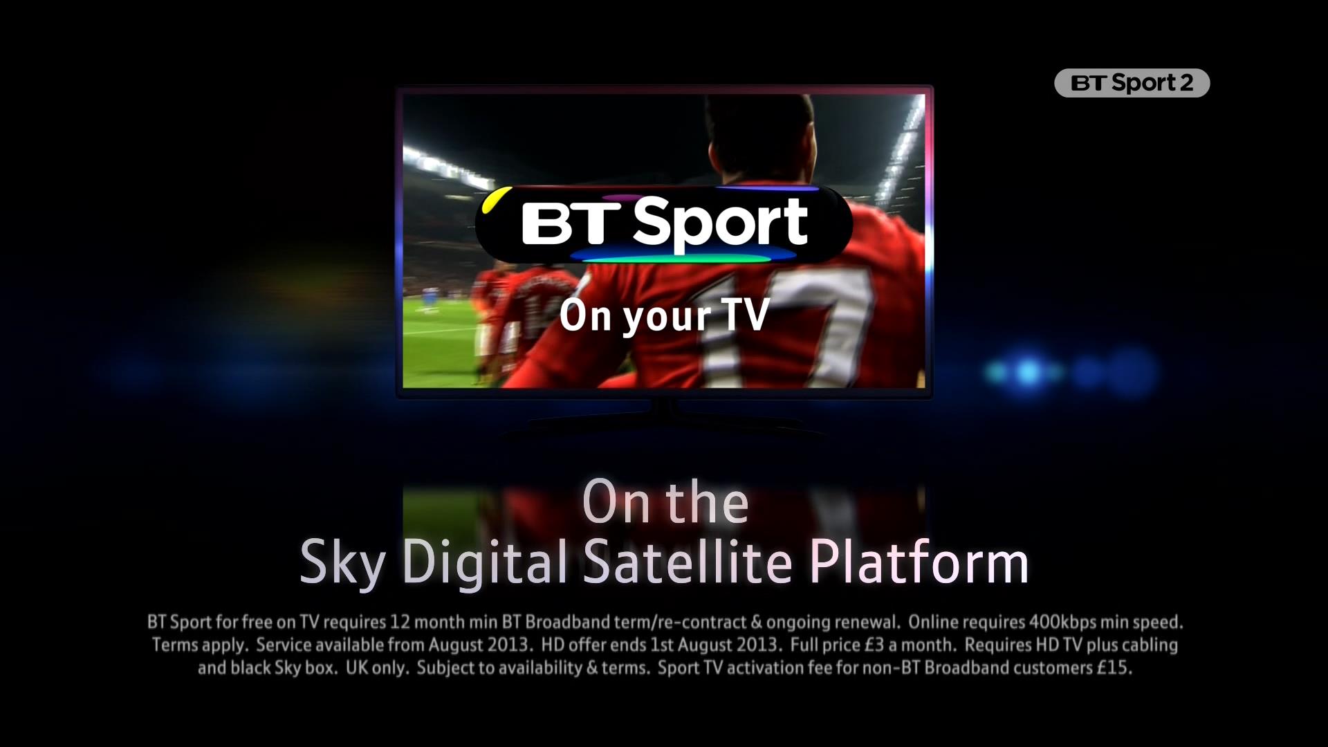 بدأت قنوات BT Sport البريطانية الجديدة الخاصة البث التجريبي الفضائي