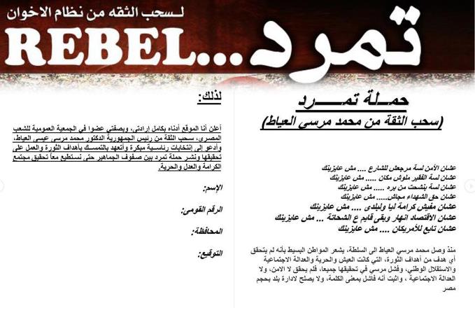 صور استمارات حملة تمرد 2013 - استمارة سحب الثقة من الرئيس مرسي 2013