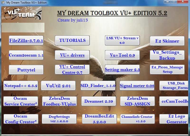 باصدار جديد My دريم Toolbox VU+ Edition v5.2
