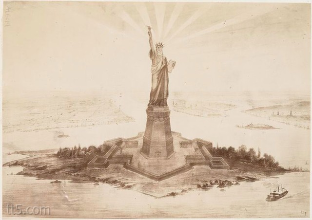 بالصور شاهد عمليات بناء تمثال الحرية عام 1883م