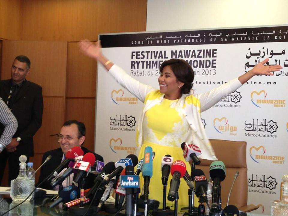 صور شيرين في المؤتمر الصحفي في مهرجان موازين 2013