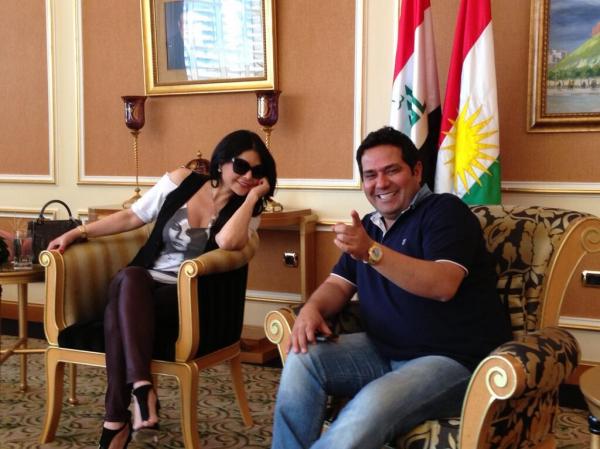 صور هيفاء وهبي مع حاتم العراقي في أربيل 2013