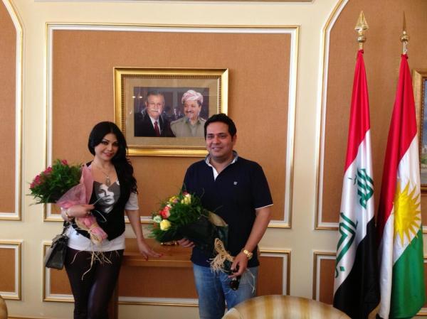 صور هيفاء وهبي مع حاتم العراقي في أربيل 2013