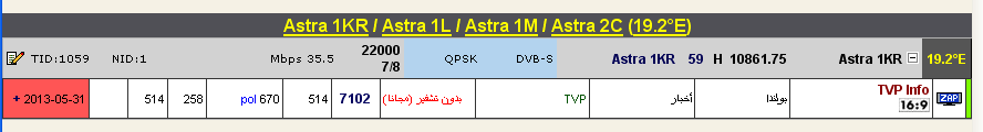 جديد القمر  Astra@ 19.2° East - قناة TVP Info-(بولندا) تبث حاليا مجانا و على المباشر