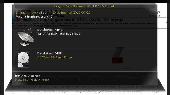 SatVenus GP3 dm800se v2 2013-07-23 OE 2.0 kobra