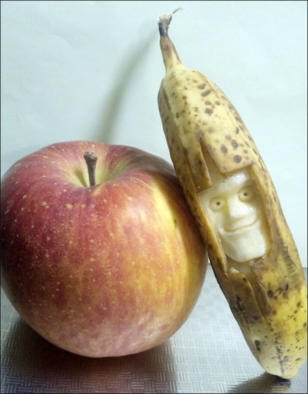صور الرسم على الموز , رسومات مخيفة على الموز
