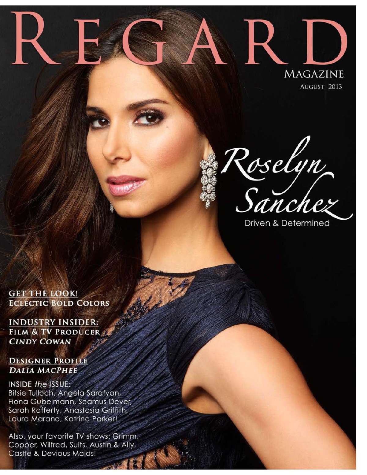 صور روزلين سانشيز على غلاف مجلة Regard 2013