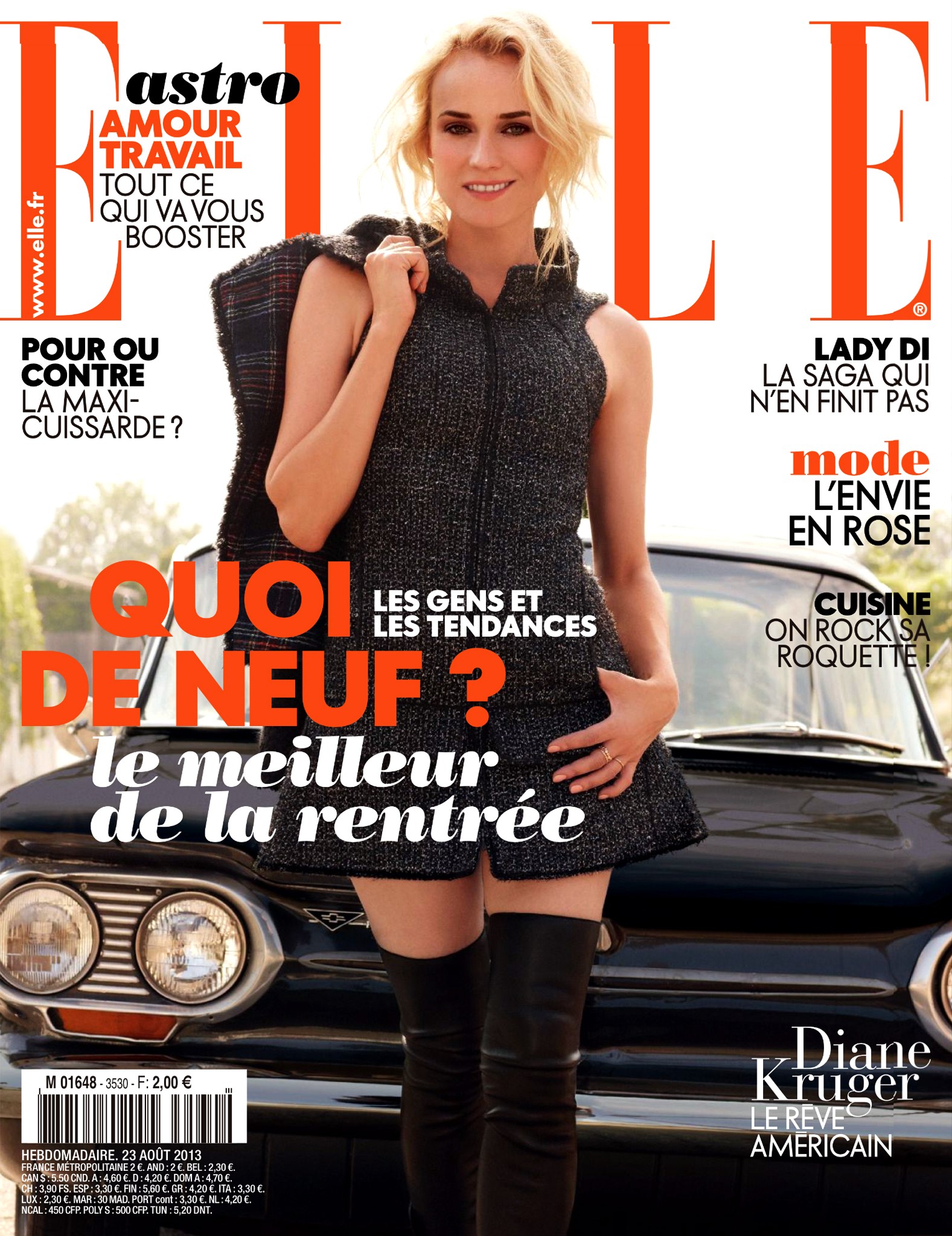 صور ديان كروغر على غلاف مجلة Elle الفرنسية 2013
