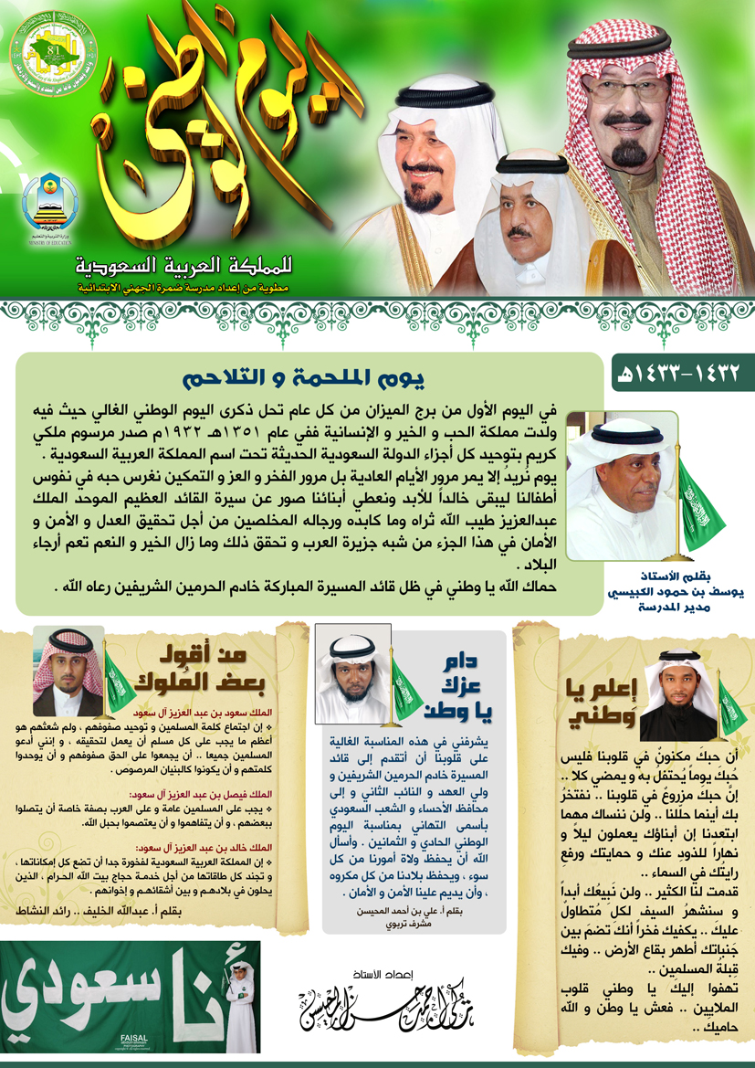 صور مطوية عن اليوم الوطني السعودي 1434 , صور مطويات منوعة عن اليوم