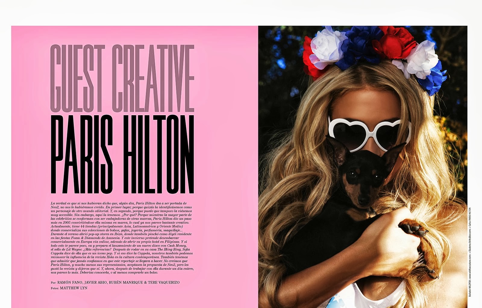 صور باريس هيلتون على غلاف مجلة Neo2 اكتوبر 2013