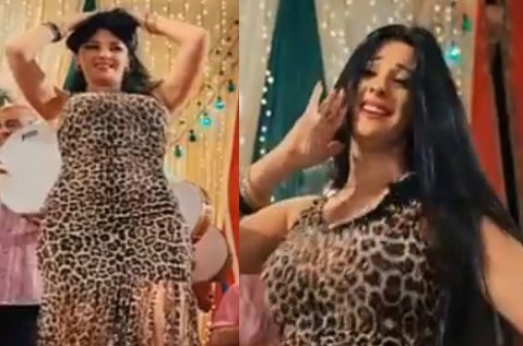بالفيديو رقص صافيناز على اغنية علي رمش عيونها فيلم القشاش 2013