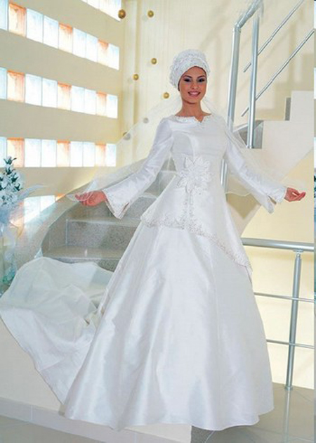 صور فساتين زفاف للمحجبات على الموضة 2014