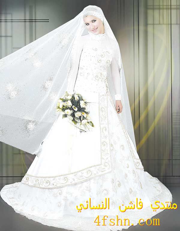صور فساتين زفاف للمحجبات على الموضة 2014