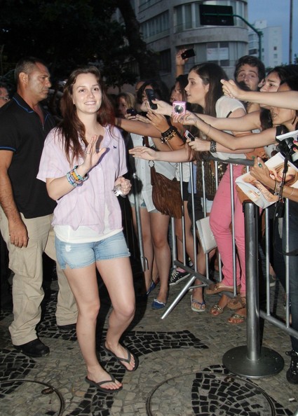 Leighton Meester Greets Fans in Brazil