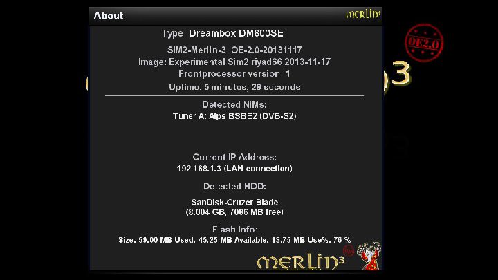 Sim2 Merlin-3 OE 2-0 dm800se 2013-11-17 riyad66 84D