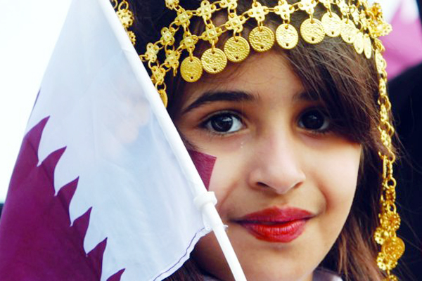 صور بنات قطر في اليوم الوطني 2014 , صور احتفالات بنات قطر باليوم الوطني 2014