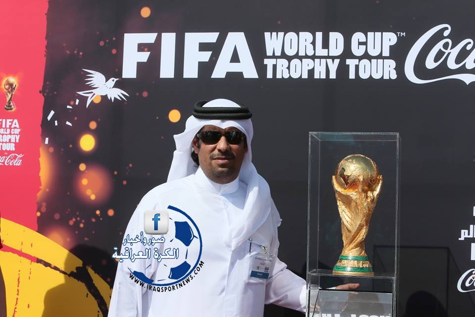 صور وصول كأس العالم الى دولة قطر اليوم الخميس 12/12/2013