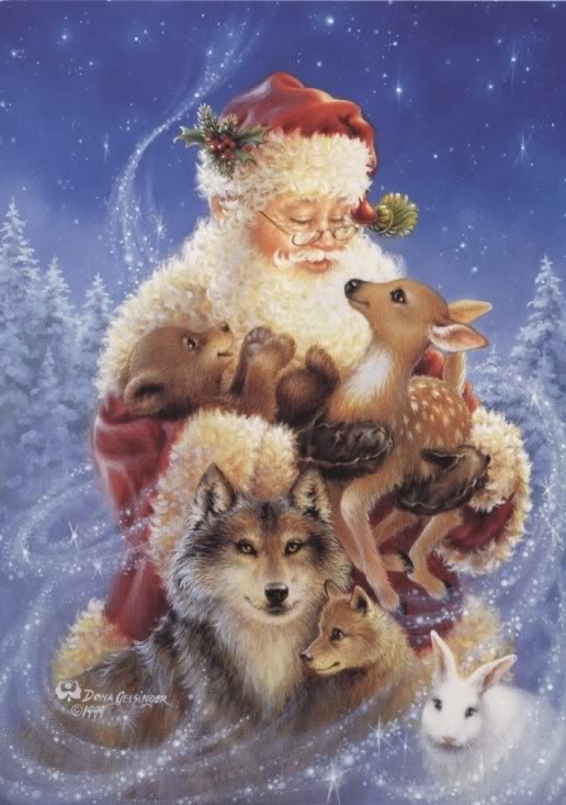 animals in Santa Claus images 2014