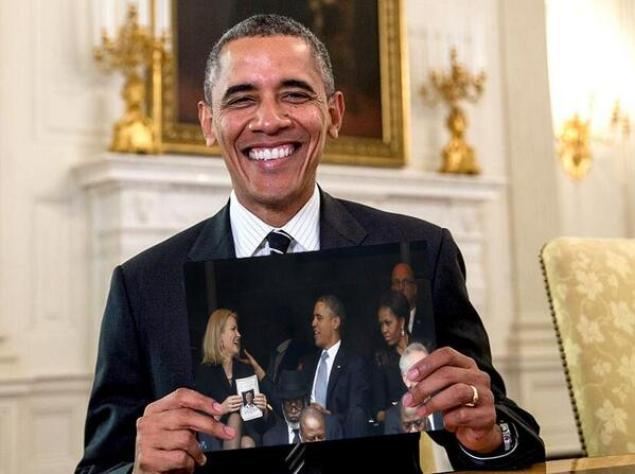 صور تعليقات مضحكة على اوباما ورئيسة وزراء الدنمارك 2014