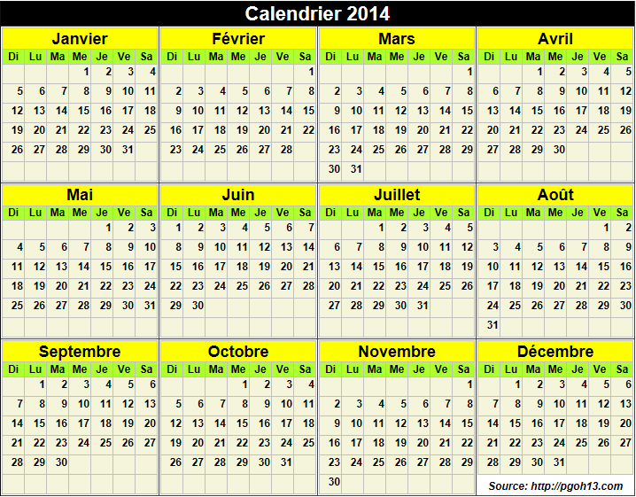 صور تقويم السنة الجديدة 2014 , تصاميم تقويم سنة 2014 Calendar