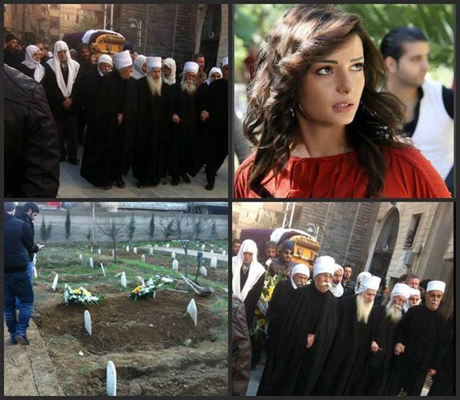 صور وفيديو جنازة الفنانة السورية الشابة غدير الشعشاع