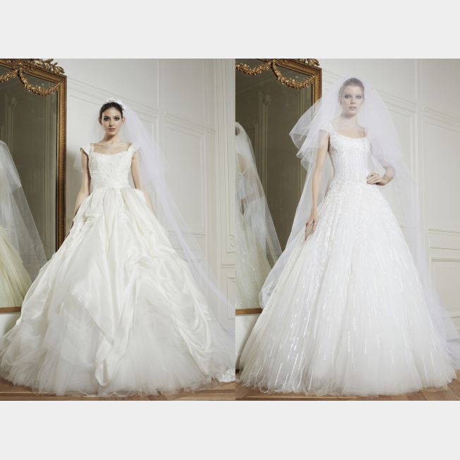 صور فساتين العروس من تصميم زهير مراد 2014 , مجموعة فساتين زهير مراد لعروس 2014 اخر موضة