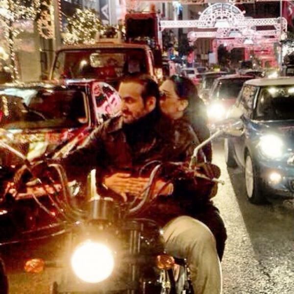 صور أحلام مع زوجها على دراجة نارية تركيا 2014 شاهد الصور
