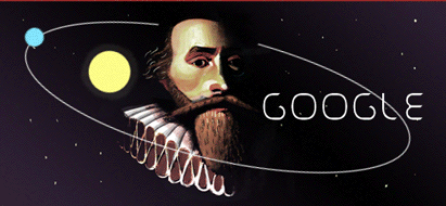 صور شعار جوجل يحتفل بميلاد يوهانس كيبلر 2014 , Google Johannes Kepler doodle
