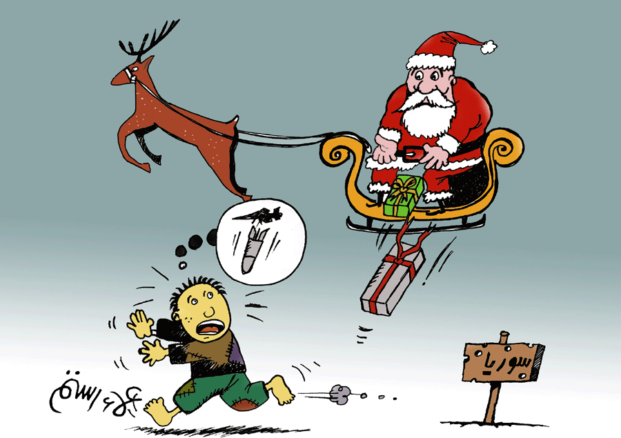 صور كاريكاتيرات مضحكة عن الكريسماس 2014