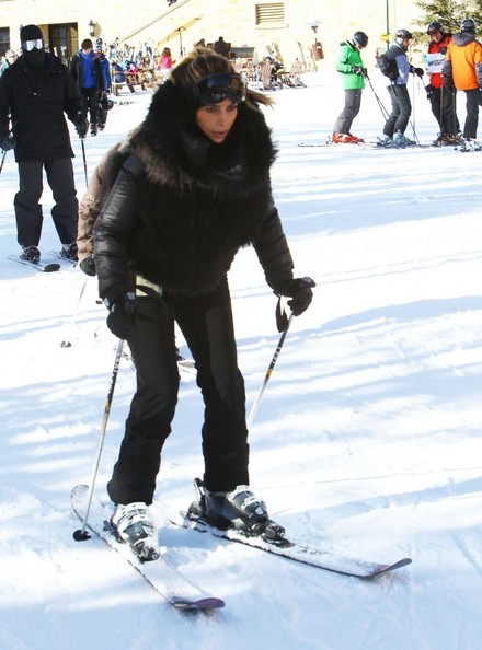 صور كيم كارداشيان وكاني ويست في ولاية يوتا للتزلج على الثلج 2013