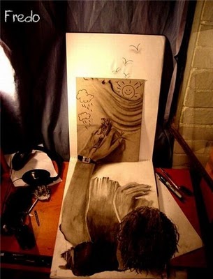 صور لوحات الرسام فريدو بقلم الرصاص , صور اجمل رسومات فريدو 2014