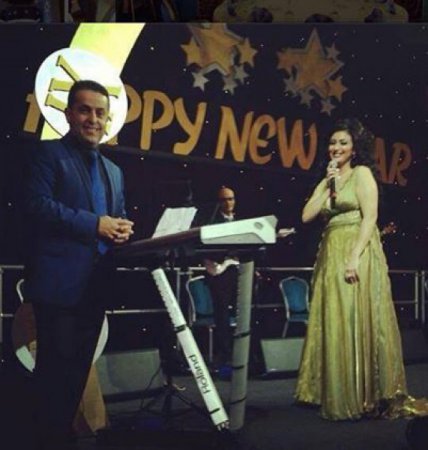 صور حفلة فرح يوسف في رأس السنة 2014 قطر , صور فستان ومكياج فرح يوسف في حفل رأس السنة 2014