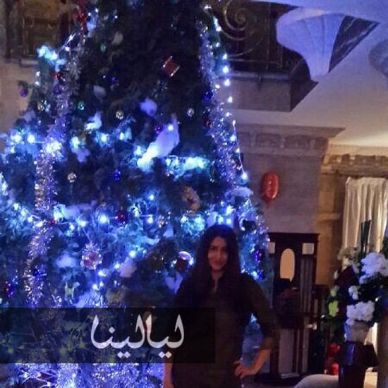 صور غادة عبد الرازق وهي تحتفل برأس السنة في منزلها 2014