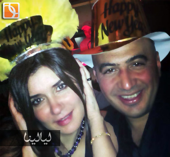 صورة غادة عادل في ليلة رأس السنة مع زوجها 2014